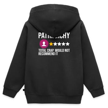 Féministe Féminisme émancipation cadeau - Sweat Premium à capuche zippé enfant bio - noir - Dos - AI Model Kid Male (0cm)