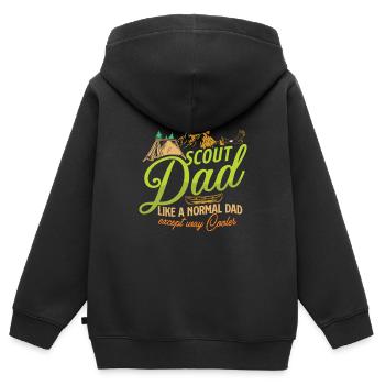 Scout Camping Lagerfeuer Wandern Backpacking - Kinder Premium Organic Zip Hoodie - Schwarz - Hinten - AI Model Kid Male (0cm)