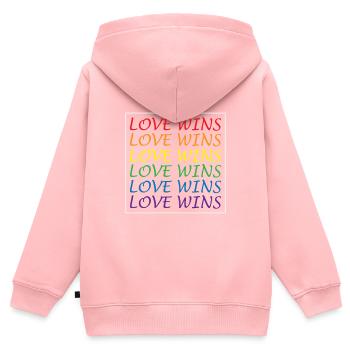 LGBTQ Love win - Kinder Premium Organic Zip Hoodie - Rosa - Hinten - AI Model Kid Female (0cm)