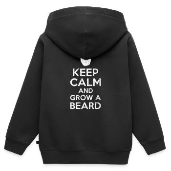 Keep calm Bart - Sweat Premium à capuche zippé enfant bio - noir - Dos - AI Model Kid Male (0cm)