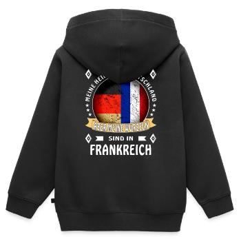 Heimat Deutschland Wurzeln - Kinder Premium Organic Zip Hoodie - Schwarz - Hinten - AI Model Kid Male (0cm)