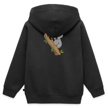 Koala Koalabär - Kinder Premium Organic Zip Hoodie - Schwarz - Hinten - AI Model Kid Male (0cm)