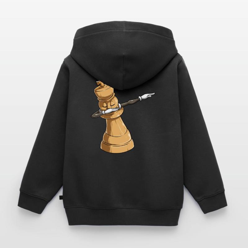 Le roi des échecs Dab Dabbing Danse Sweat Premium à capuche zippé enfant bio