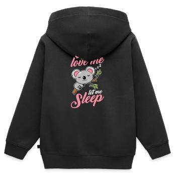 Koala Koalabär - Kinder Premium Organic Zip Hoodie - Schwarz - Hinten - AI Model Kid Male (0cm)