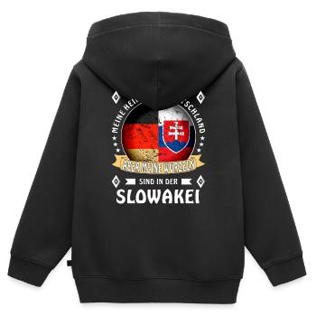 Heimat Deutschland Wurzeln - Kinder Premium Organic Zip Hoodie - Schwarz - Hinten - AI Model Kid Male (0cm)