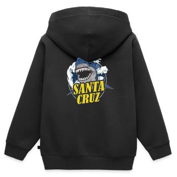 Santa Cruz Kalifornischer Hai - Kinder Premium Organic Zip Hoodie - Schwarz - Hinten - AI Model Kid Male (0cm)