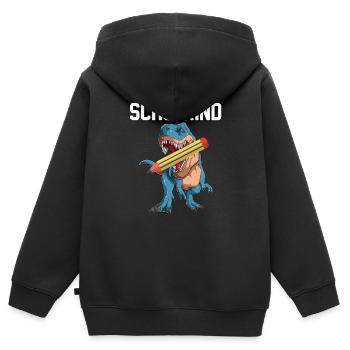 Schulkind Schulanfang Einschulung 1.Klasse - Kinder Premium Organic Zip Hoodie - Schwarz - Hinten - AI Model Kid Male (0cm)