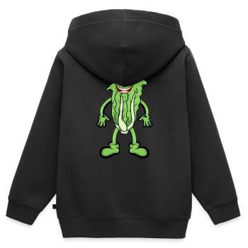 Chinakohl Salat - Kinder Premium Organic Zip Hoodie - Schwarz - Hinten - AI Model Kid Male (0cm)