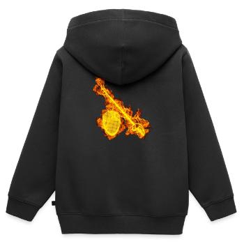 Fire Fencing Fencer Epee Fencing Mask - Kids Premium Organic Zip-up Hoodie - black - Back - AI Model Kid Male (0cm)