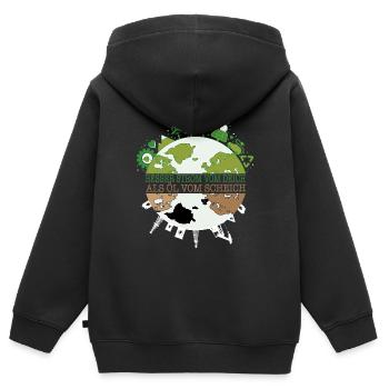 Besser Strom vom Deich Als Öl vom Scheich - Kinder Premium Organic Zip Hoodie - Schwarz - Hinten - AI Model Kid Male (0cm)