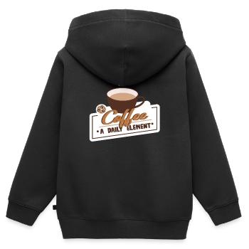 Coffee Coffee Drinker Coffee Lovers - Kids Premium Organic Zip-up Hoodie - black - Back - AI Model Kid Male (0cm)