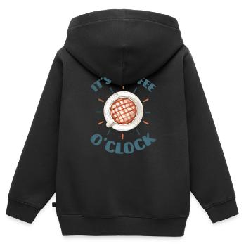 Coffee Coffee Drinker Coffee Lovers - Kids Premium Organic Zip-up Hoodie - black - Back - AI Model Kid Male (0cm)