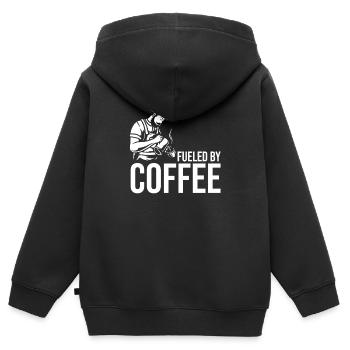Coffee Coffee Drinker Coffee Lovers - Kids Premium Organic Zip-up Hoodie - black - Back - AI Model Kid Male (0cm)