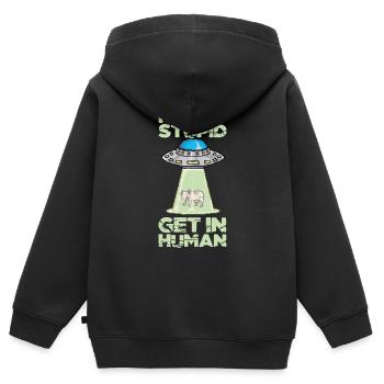 Alien Space - Kinder Premium Organic Zip Hoodie - Schwarz - Hinten - AI Model Kid Male (0cm)