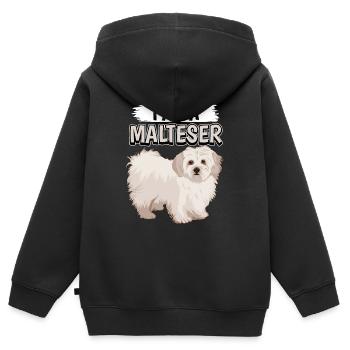 Malteser I Am A Malteser - Kids Premium Organic Zip-up Hoodie - black - Back - AI Model Kid Male (0cm)