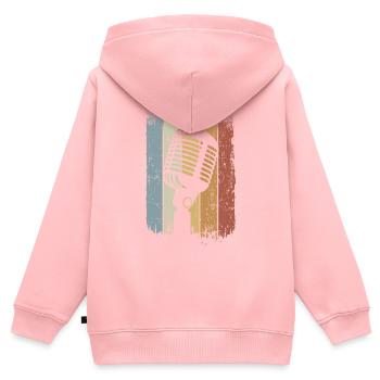 Singer Retro Microphone Singing - Kinder Premium Organic Zip Hoodie - Rosa - Hinten - AI Model Kid Female (0cm)
