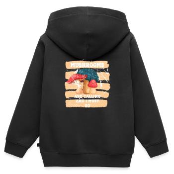 Mushroom Autumn Collector Mushroom Season - Kids Premium Organic Zip-up Hoodie - black - Back - AI Model Kid Male (0cm)
