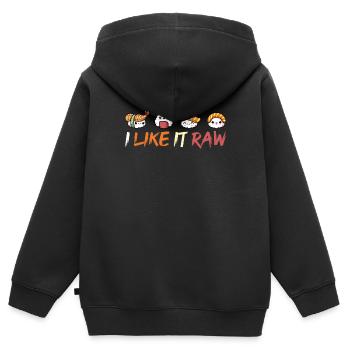 Sushi - Sweat Premium à capuche zippé enfant bio - noir - Dos - AI Model Kid Male (0cm)