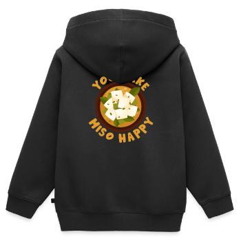 Sushi - Kinder Premium Organic Zip Hoodie - Schwarz - Hinten - AI Model Kid Male (0cm)