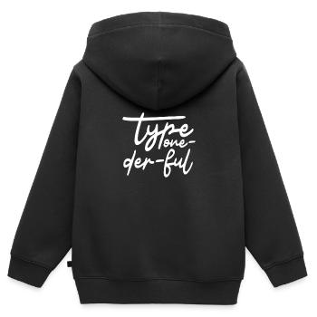 Type Wonderful Diabetics Type 1 Awareness Month - Kids Premium Organic Zip-up Hoodie - black - Back - AI Model Kid Male (0cm)