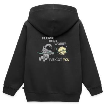Space Weltraum - Kinder Premium Organic Zip Hoodie - Schwarz - Hinten - AI Model Kid Male (0cm)