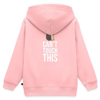 Hérisson - Sweat Premium à capuche zippé enfant bio - rose - Dos - AI Model Kid Female (0cm)
