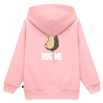 Hérisson - Sweat Premium à capuche zippé enfant bio - rose - Dos - AI Model Kid Female (0cm)