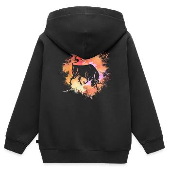 Bélier Signe astrologique Horoscope Astrologie - Sweat Premium à capuche zippé enfant bio - noir - Dos - AI Model Kid Male (0cm)