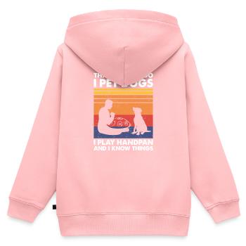 That's What I Do Pet Dogs Play Handpan - Kinder Premium Organic Zip Hoodie - Rosa - Hinten - AI Model Kid Female (0cm)