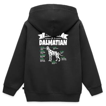 Anatomie von einem Dalmatiner - Kinder Premium Organic Zip Hoodie - Schwarz - Hinten - AI Model Kid Male (0cm)