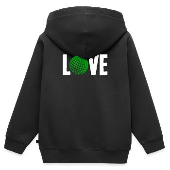 Golfeur Golf golf golf golf - Sweat Premium à capuche zippé enfant bio - noir - Dos - AI Model Kid Male (0cm)