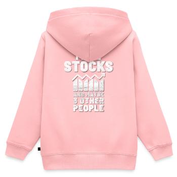 Aktien - Kinder Premium Organic Zip Hoodie - Rosa - Hinten - AI Model Kid Female (0cm)