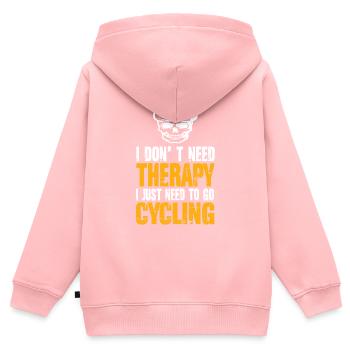 Vélo de course - Sweat Premium à capuche zippé enfant bio - rose - Dos - AI Model Kid Female (0cm)