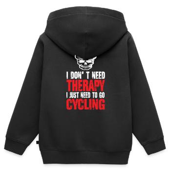 Rennrad - Kinder Premium Organic Zip Hoodie - Schwarz - Hinten - AI Model Kid Male (0cm)