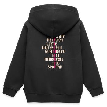 Erzieherin Beruf - Kinder Premium Organic Zip Hoodie - Schwarz - Hinten - AI Model Kid Male (0cm)