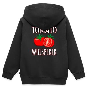 Tomate - Sweat Premium à capuche zippé enfant bio - noir - Dos - AI Model Kid Male (0cm)