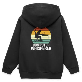 Programmer Computer Scientist Computer Science - Kids Premium Organic Zip-up Hoodie - black - Back - AI Model Kid Male (0cm)