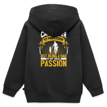 Charpentier menuisier menuisier - Sweat Premium à capuche zippé enfant bio - noir - Dos - AI Model Kid Male (0cm)