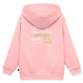 Letztes Sauberes Camping - Kinder Premium Organic Zip Hoodie - Rosa - Hinten - AI Model Kid Female (0cm)