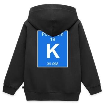 potassium potassium chimique chimique - Sweat Premium à capuche zippé enfant bio - noir - Dos - AI Model Kid Male (0cm)