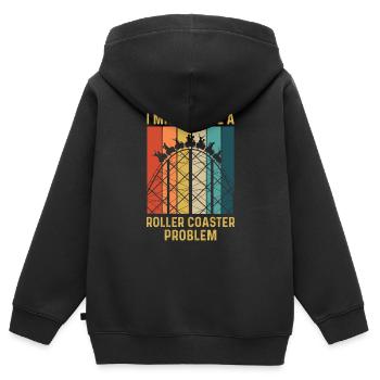 Amusement park design for an amusement park expert - Kids Premium Organic Zip-up Hoodie - black - Back - AI Model Kid Male (0cm)