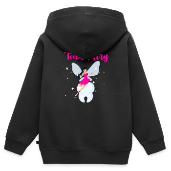 Tooth Fairy - Cadeau - Sweat Premium à capuche zippé enfant bio - noir - Dos - AI Model Kid Male (0cm)