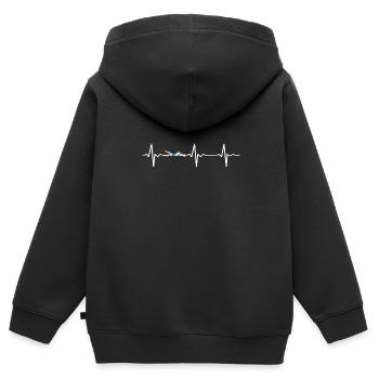 Natation Piscine Piscine piscine piscine nageuse - Sweat Premium à capuche zippé enfant bio - noir - Dos - AI Model Kid Male (0cm)