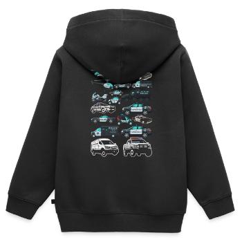 Polizeiwagen Polizei Notfall Einsatzfahrzeuge - Kinder Premium Organic Zip Hoodie - Schwarz - Hinten - AI Model Kid Male (0cm)