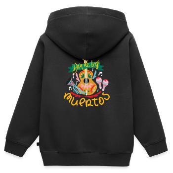 Dia De Los Muertos Day Of The Dead - Kinder Premium Organic Zip Hoodie - Schwarz - Hinten - AI Model Kid Male (0cm)