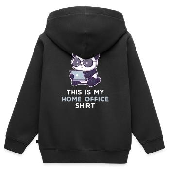 Home Office Shirt Design Homeoffice Panda Humor - Kinder Premium Organic Zip Hoodie - Schwarz - Hinten - AI Model Kid Male (0cm)
