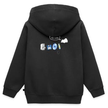 I Am Out You Fools Funny Data Storage Evolution - Kids Premium Organic Zip-up Hoodie - black - Back - AI Model Kid Male (0cm)