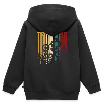 vintage moto trial - Kids Premium Organic Zip-up Hoodie - black - Back - AI Model Kid Male (0cm)