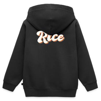 Riz - Sweat Premium à capuche zippé enfant bio - noir - Dos - AI Model Kid Male (0cm)
