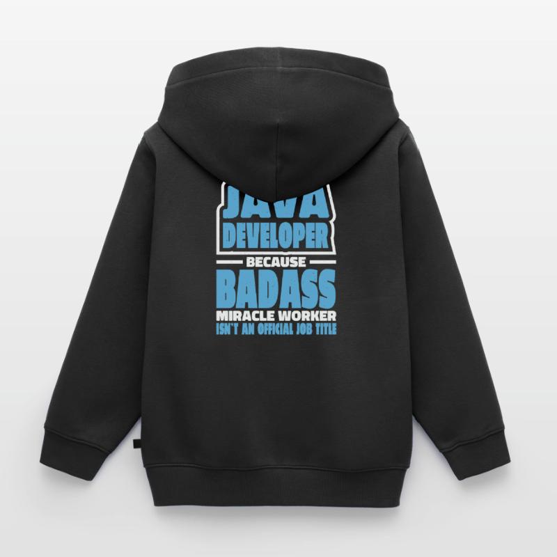 Java Developer Badass Kinder Premium Organic Zip Hoodie